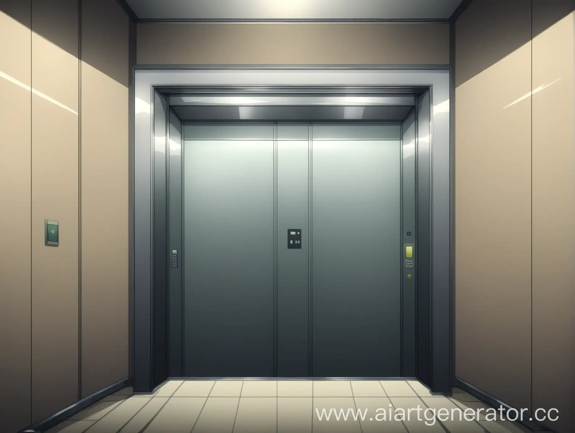 лифт изнутри, фон, аниме стиль, без людей