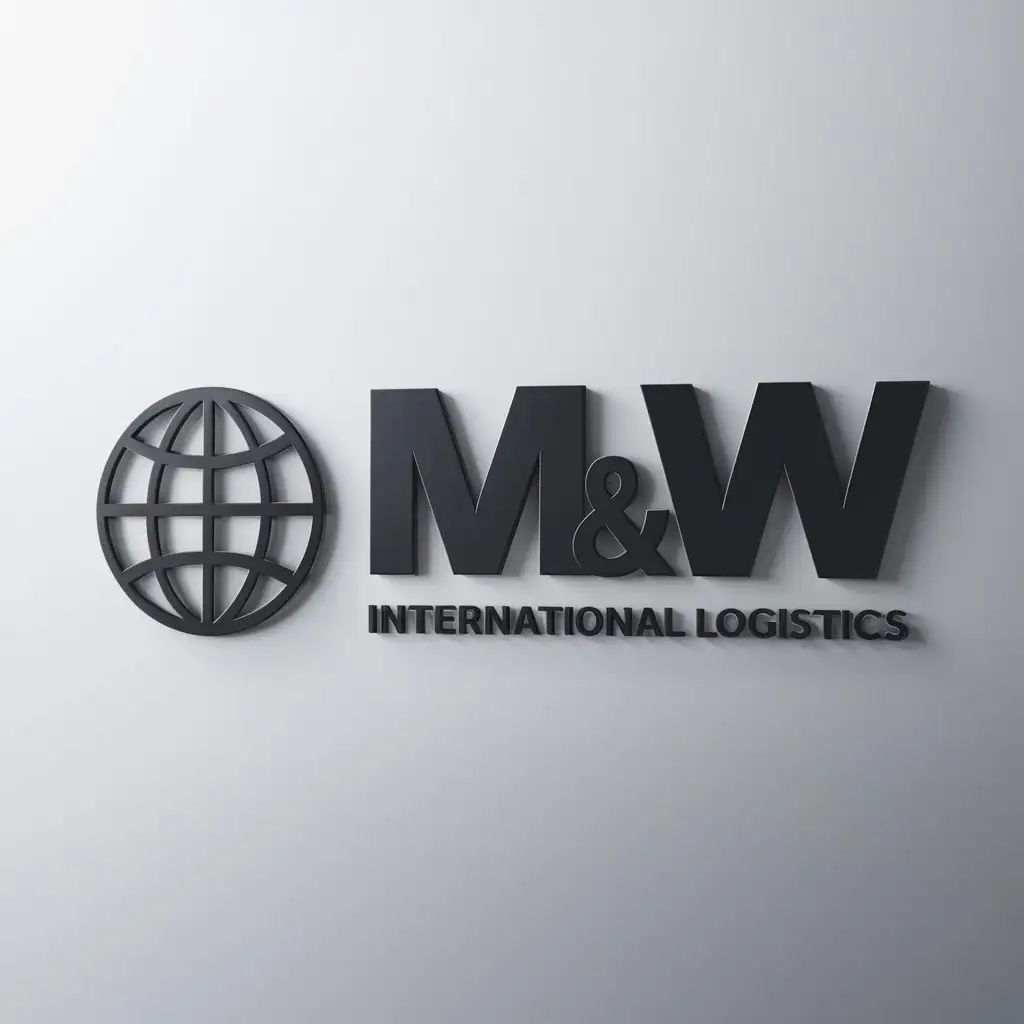 a logo design,with the text "M&W", main symbol:International Logistics,Moderate,be used in Automotive industry,clear background