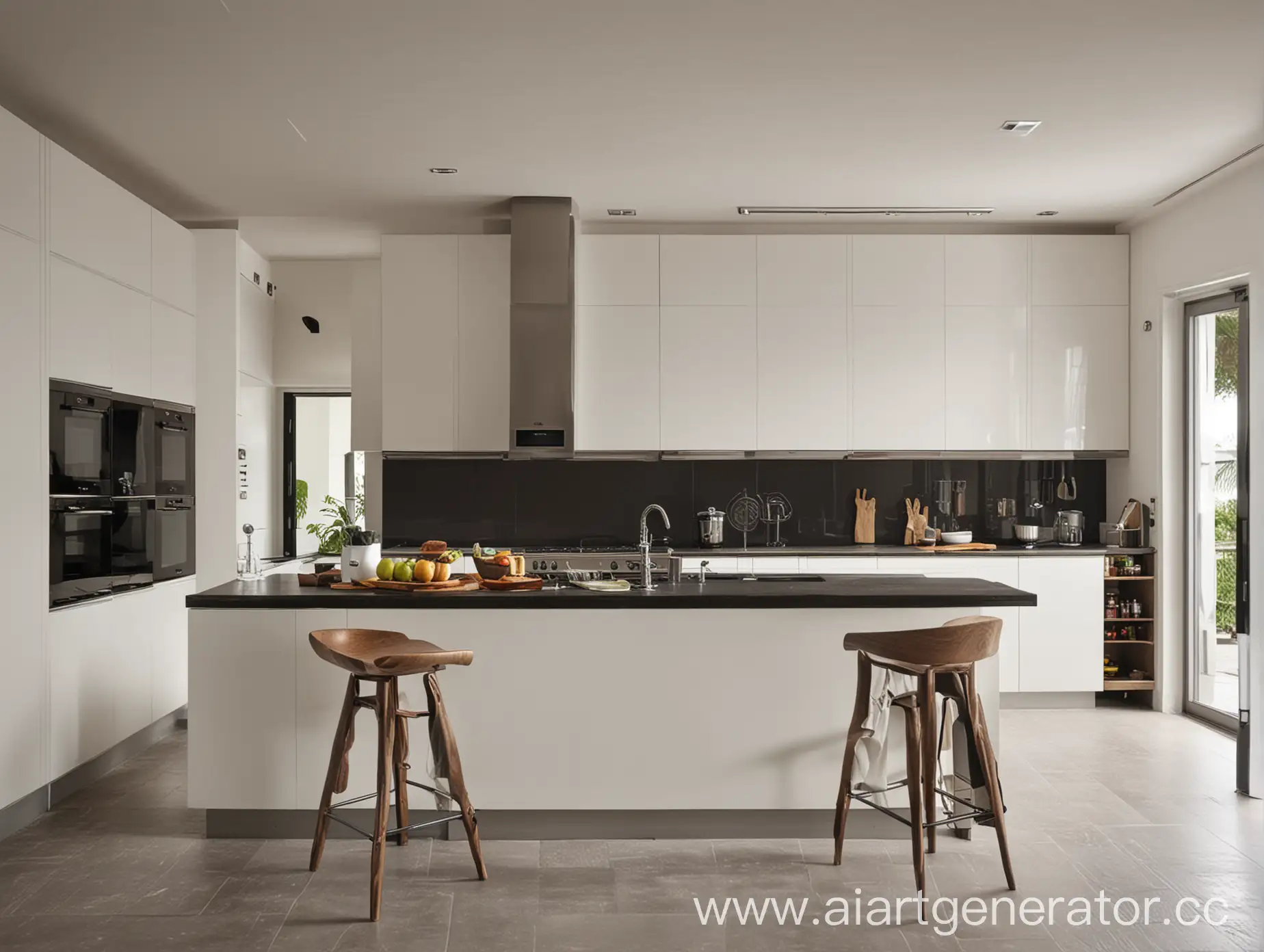 Contemporary-Kitchen-Interior-with-Stainless-Steel-Accents