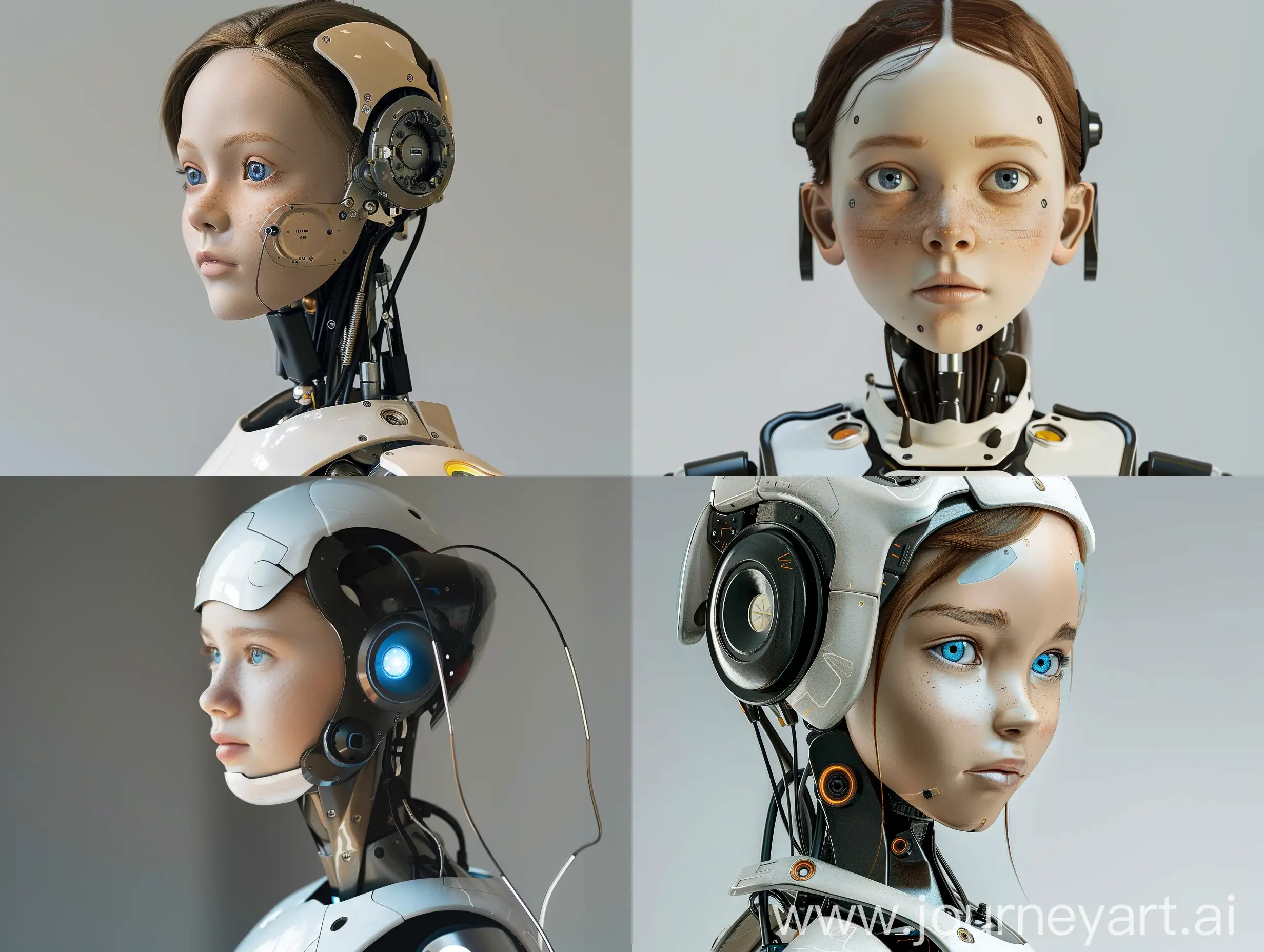 Young-Female-Robot-with-Brown-Coloring-and-Blue-Eyes