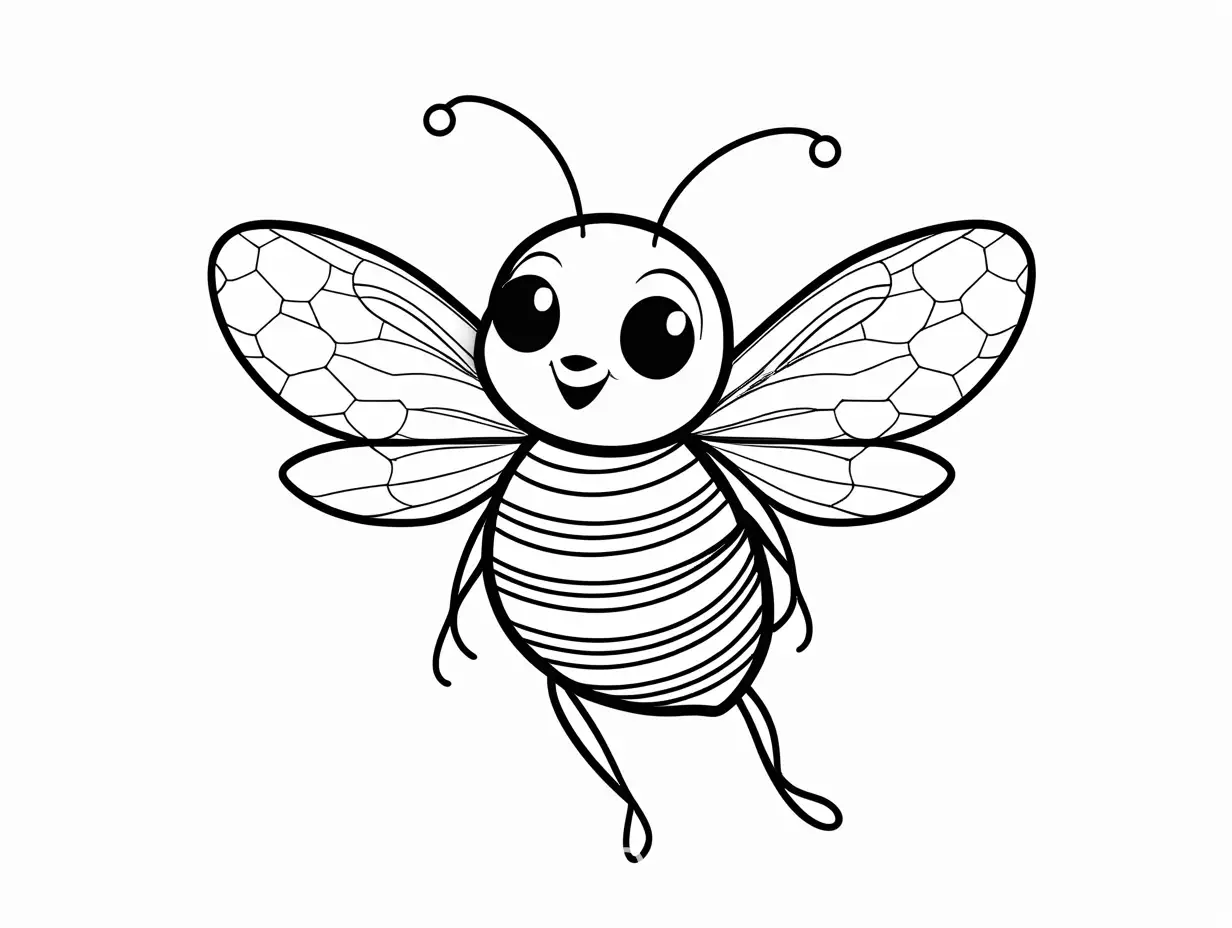  bee disco dancing, Coloring Page, black and white, line art, white background, Simplicity, Ample White Space. The background of the coloring page is plain white to make it easy for young children to color within the lines. The outlines of all the subjects are easy to distinguish, making it simple for kids to color without too much difficulty