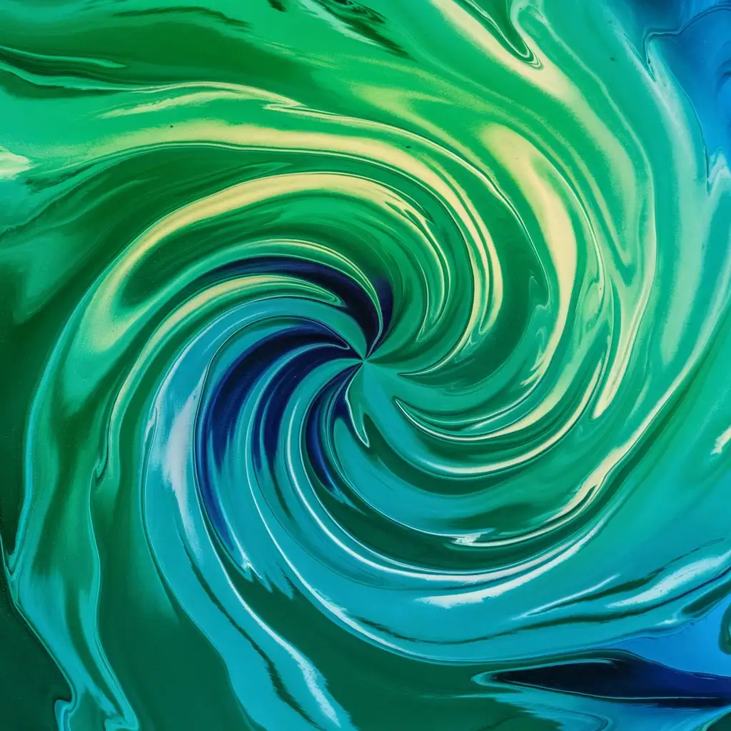 Abstract Green and Blue Background Painting