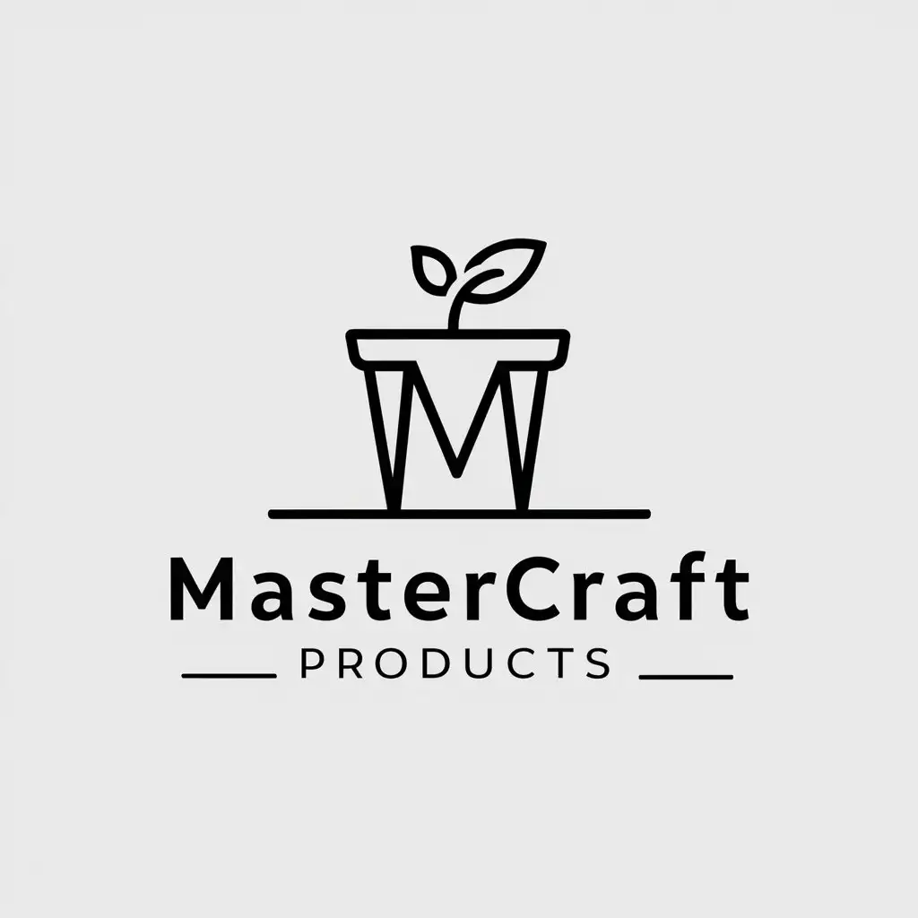 a logo design,with the text "mastercraft products", main symbol:flower pot,Moderate,be used in flower pot industry,clear background