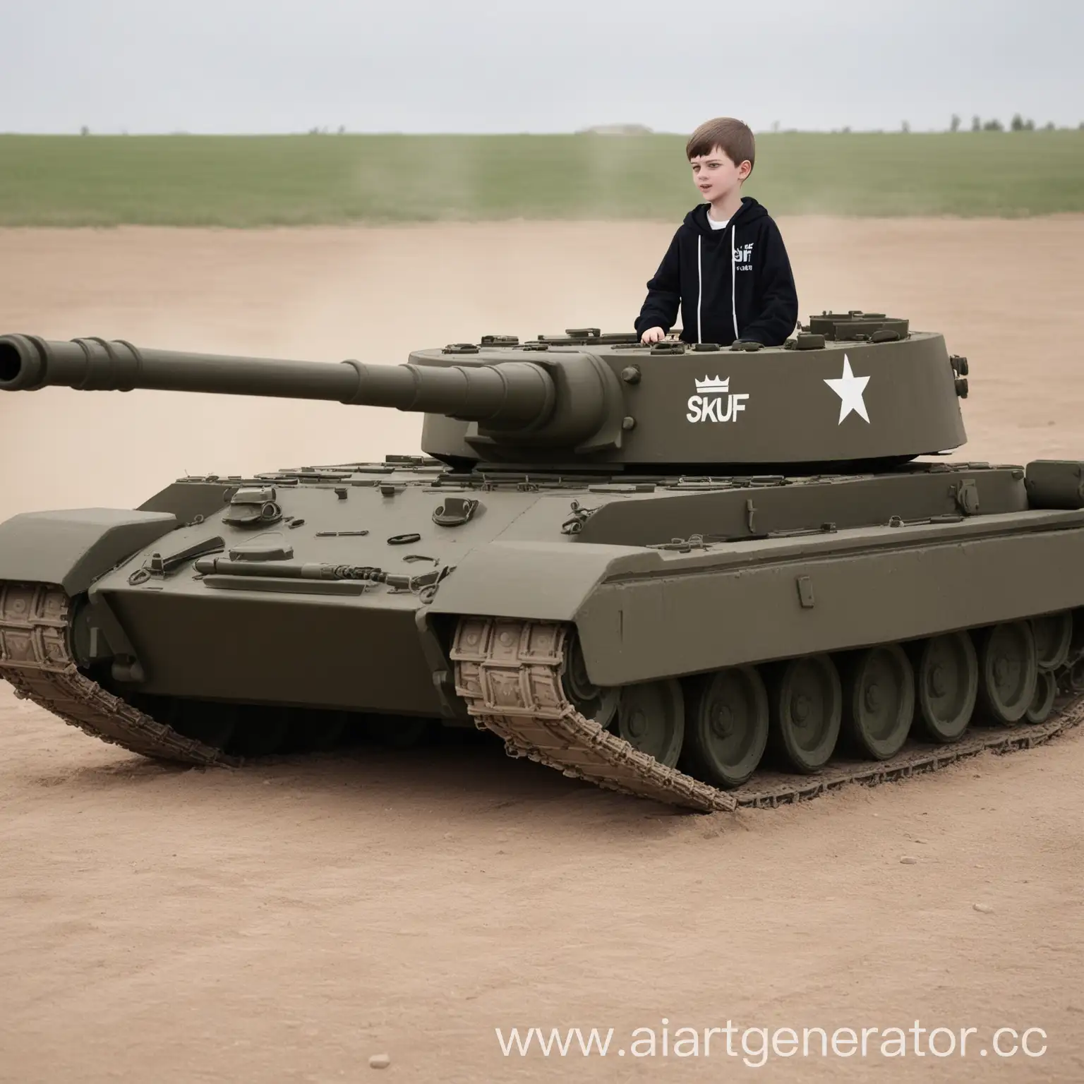 двенадцатилетний мальчик скуф играет в танки