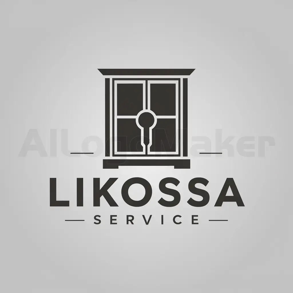 a logo design,with the text "LIKOSSA SERVICE", main symbol:CABINET,Moderate,clear background