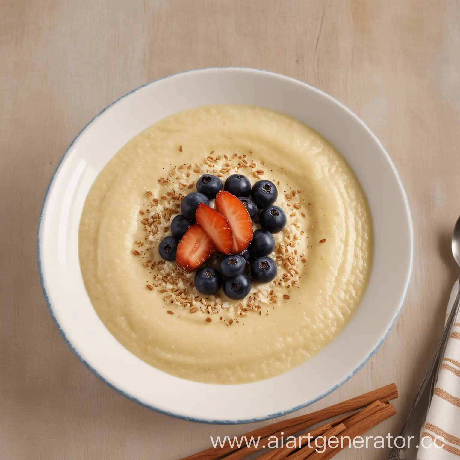 Warm-and-Comforting-Semolina-Porridge-Breakfast-with-Berries-and-Honey