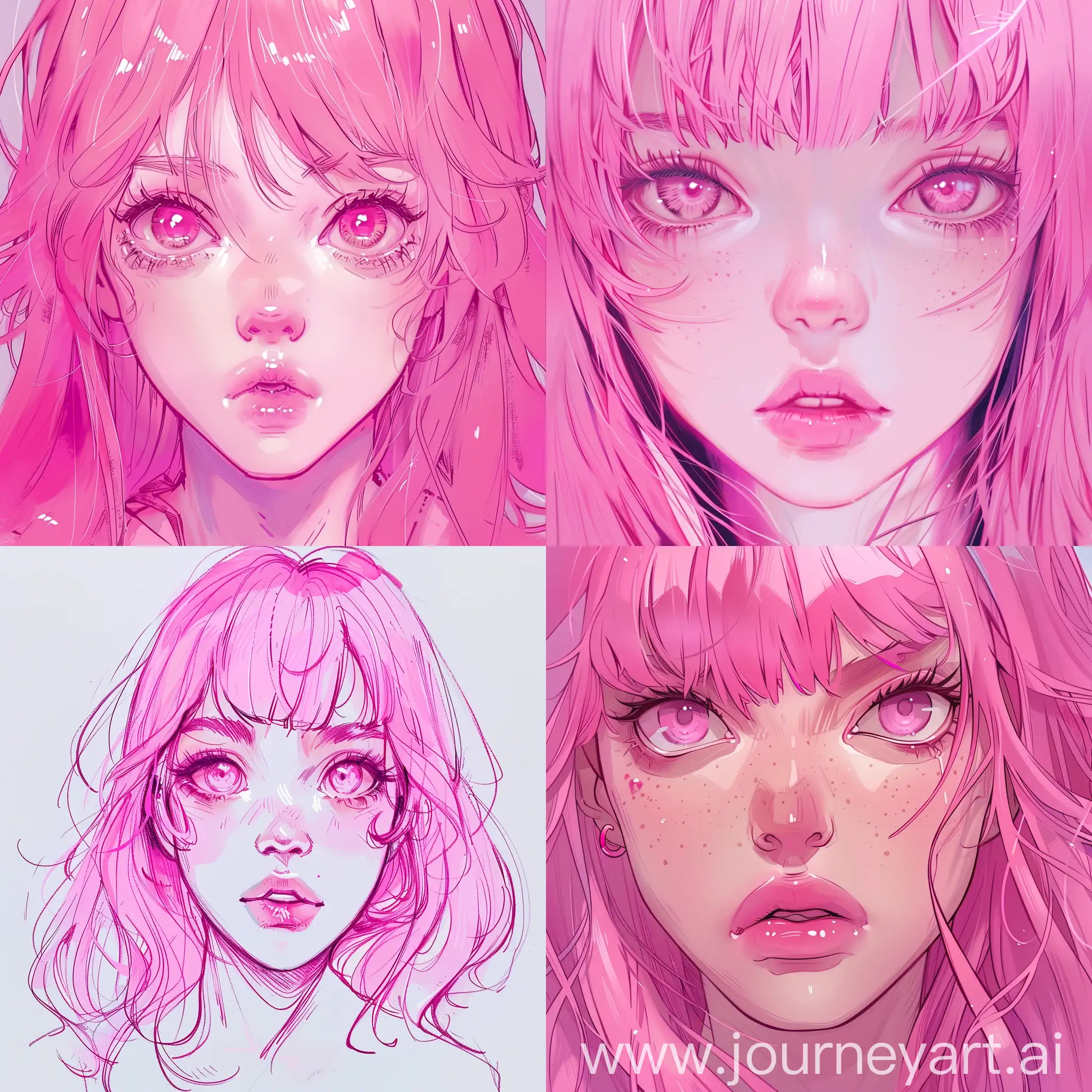 Anime-Girl-Face-in-Pink-with-Unique-Expression