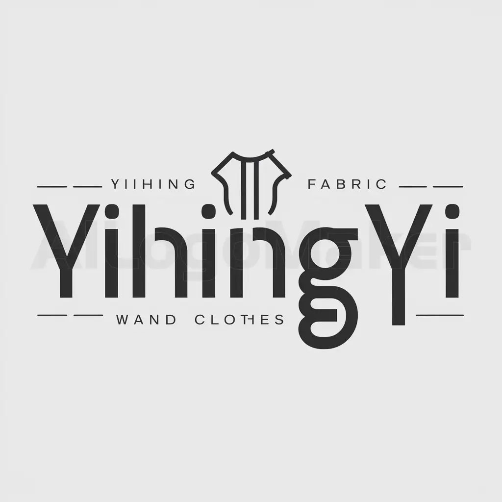 a logo design,with the text "yihingyi", main symbol:clothes, fabric,Moderate,be used in Others industry,clear background