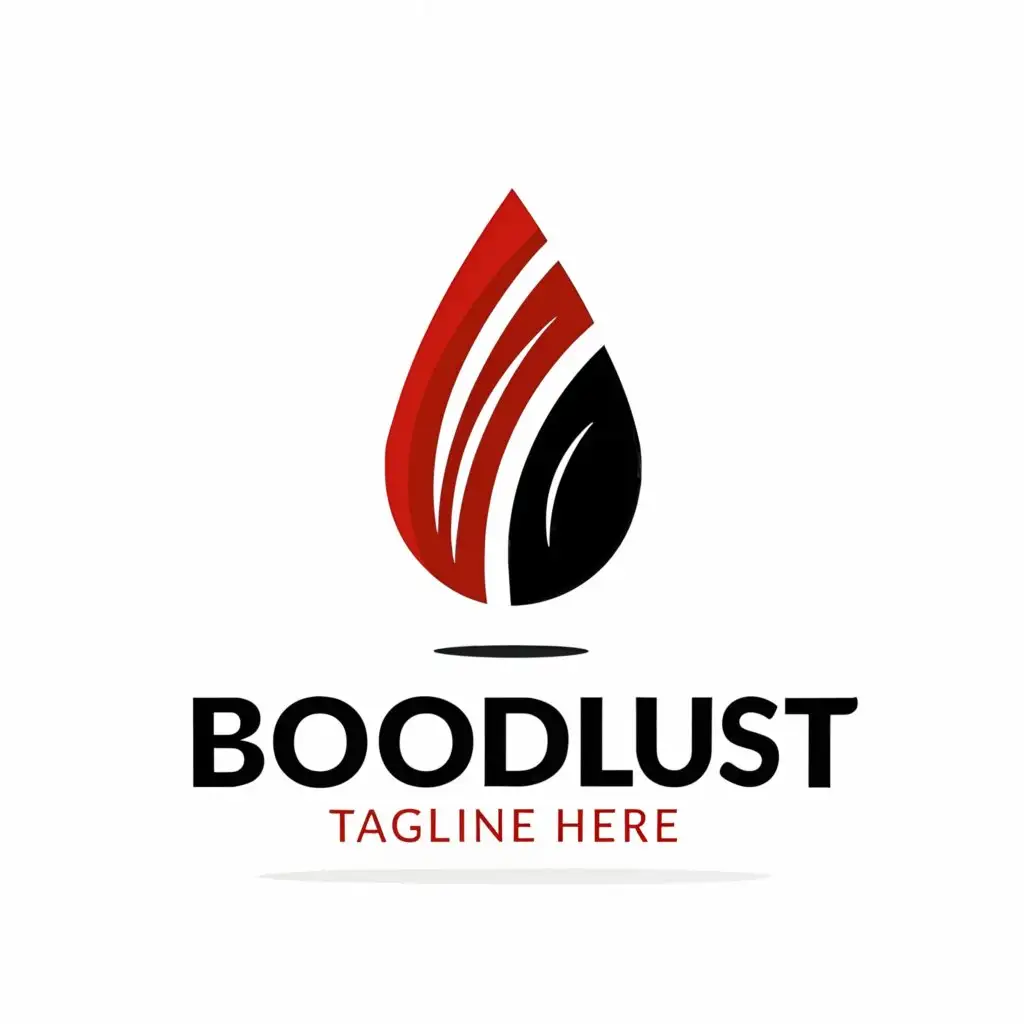 a logo design,with the text "Bloodlust", main symbol:Bloodlust,Minimalistic,clear background