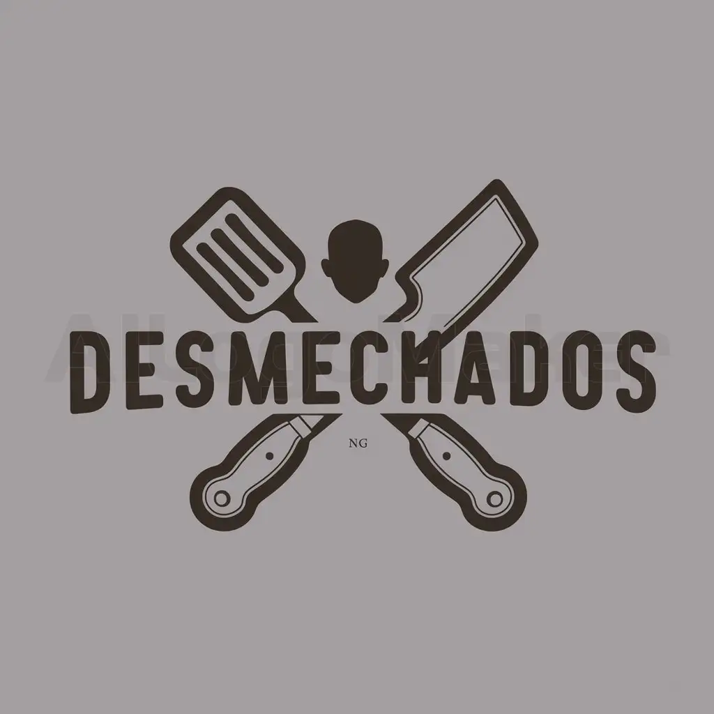 LOGO-Design-for-DESMECHADOS-Culinary-Cross-Spatula-with-Bald-Chef