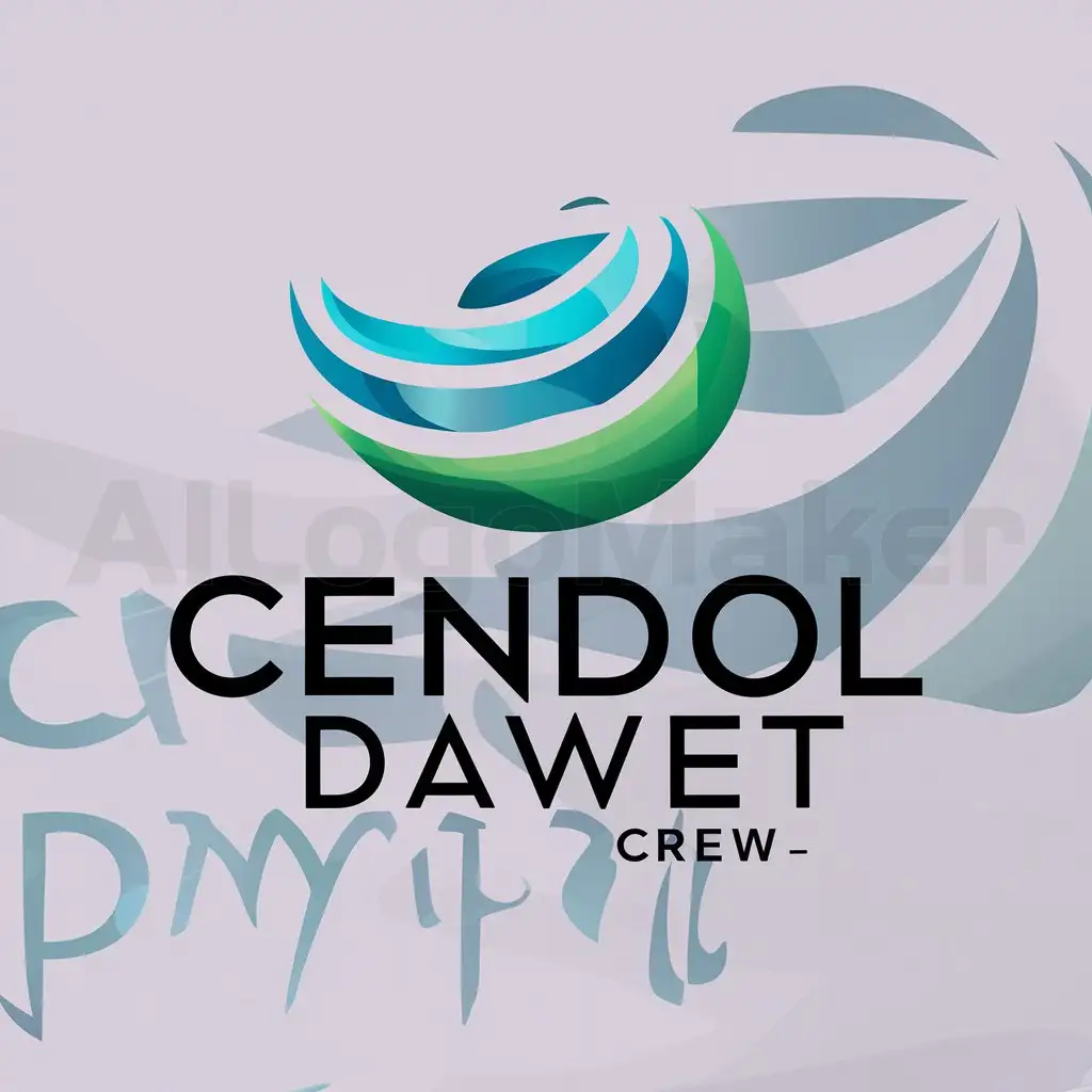 a logo design,with the text "cendol dawet crew", main symbol:Experiment with sleek typography for the text 'CENDOL DAWET CREW,' balancing readability with sophistication.,Moderate,clear background
