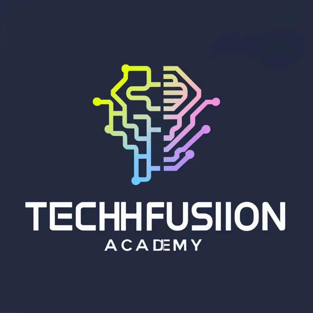 a logo design,with the text "TECHFUSION ACADEMY", main symbol:modern,Moderate,clear background