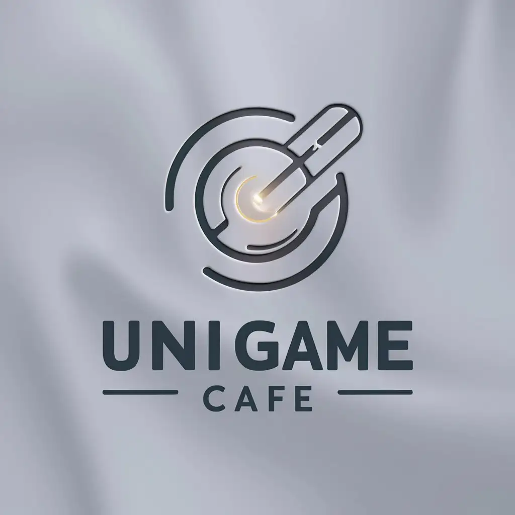 a logo design,with the text "UniGame Cafe", main symbol:computer mouse,Moderate,clear background