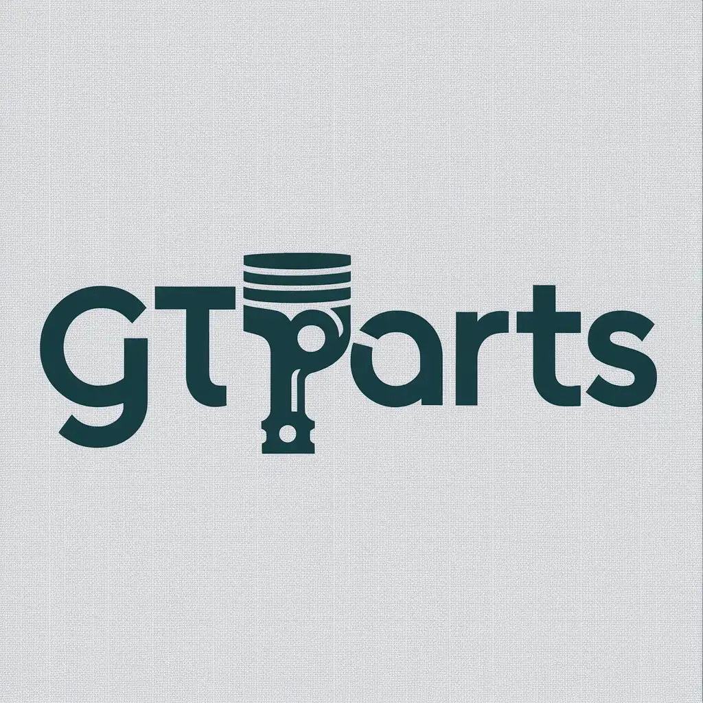 a logo design,with the text "gtparts", main symbol:piston,Moderate,be used in Automotive industry,clear background