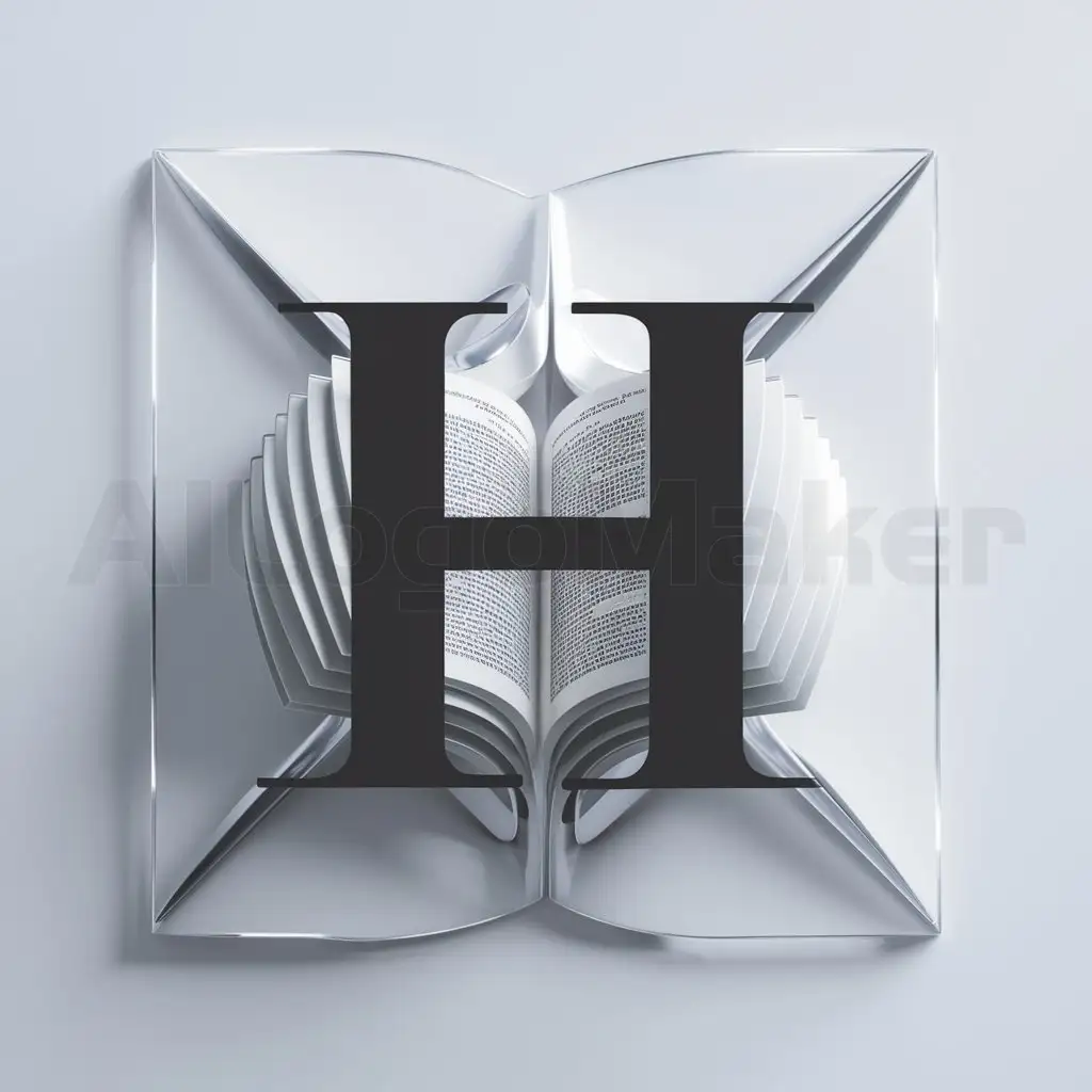 a logo design,with the text "H", main symbol:HOLY BIBLE,complex,clear background