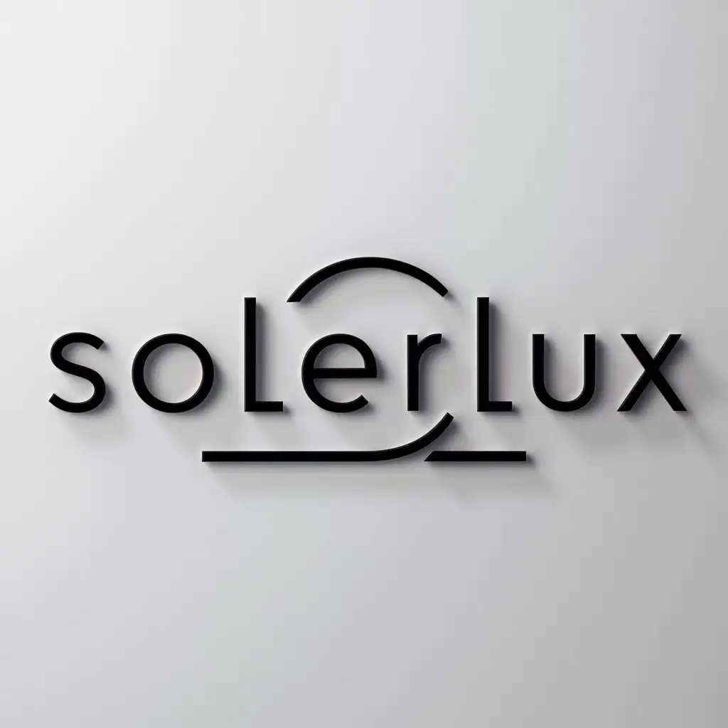 a logo design,with the text "SOLERLUX", main symbol:SOLERLUX,Minimalistic,be used in Others industry,clear background