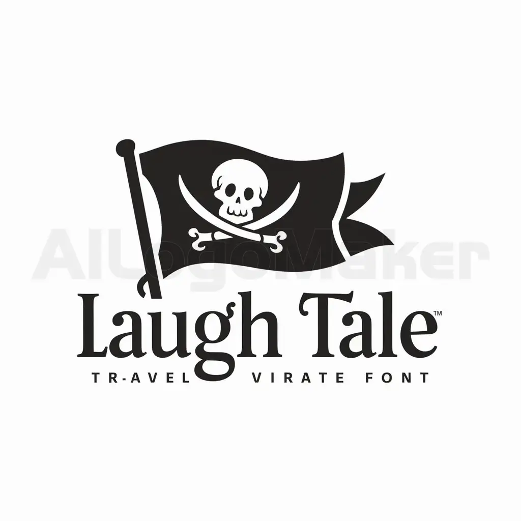 LOGO-Design-for-Laugh-Tale-Pirate-Flag-Emblem-for-a-Captivating-Brand