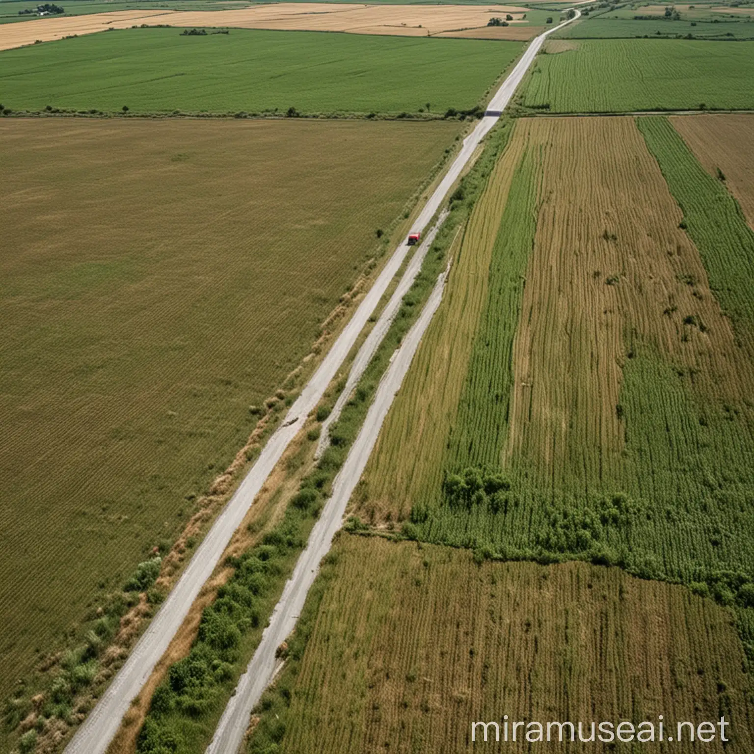 Farming Land Beside a road