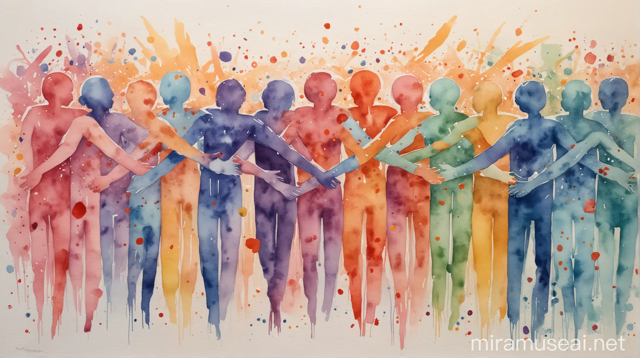 CrossCultural Solidarity Abstract Watercolor Alliance