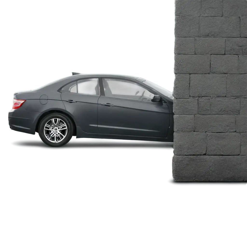 car hitting the wall