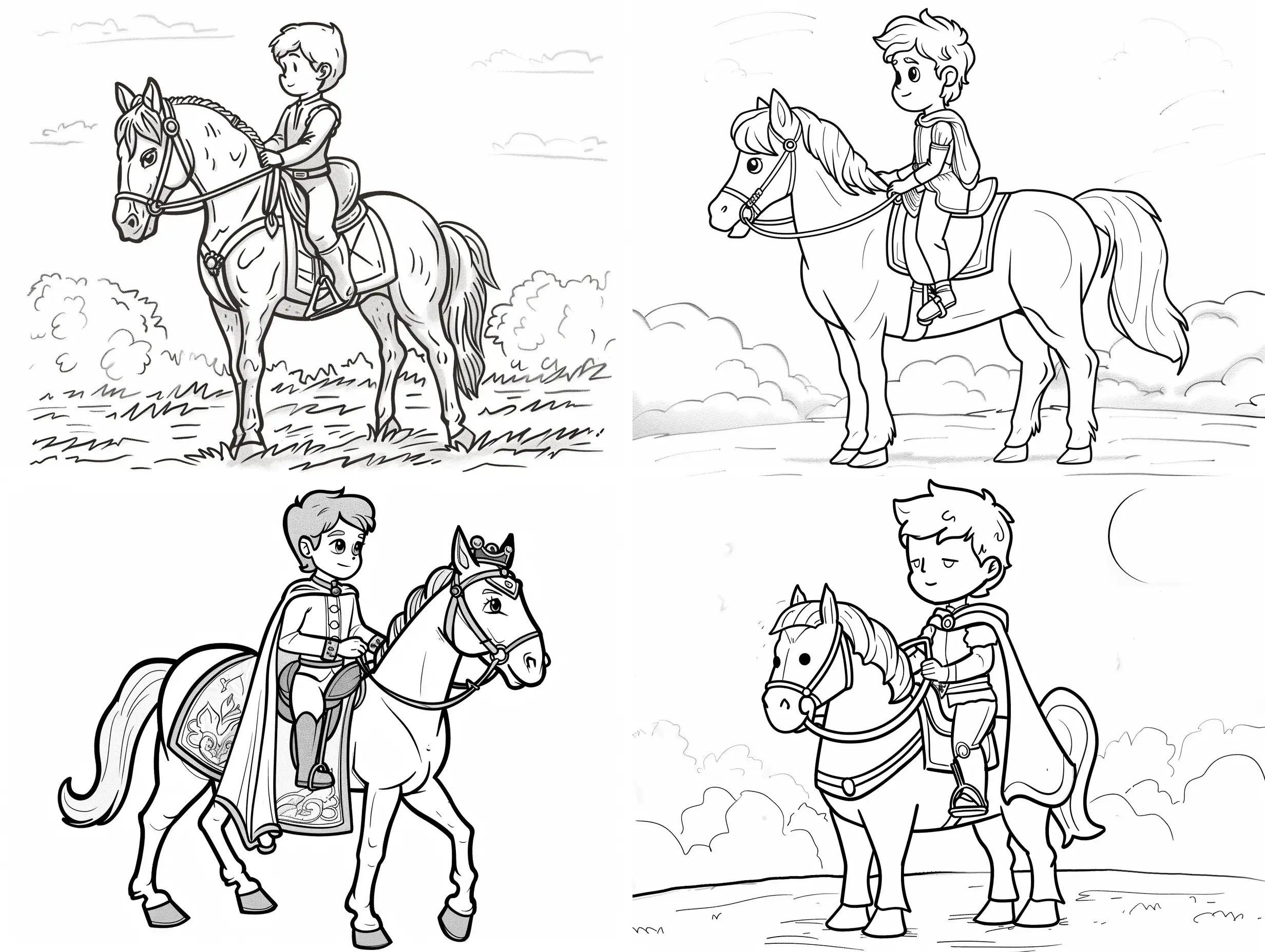 Charming-Prince-Riding-a-Horse-Coloring-Page-for-Kids