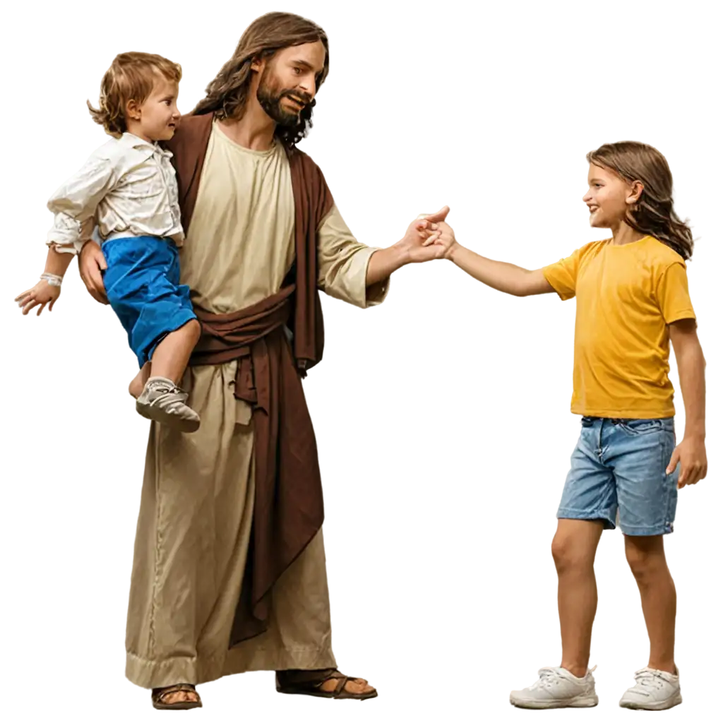 jesus playing with children