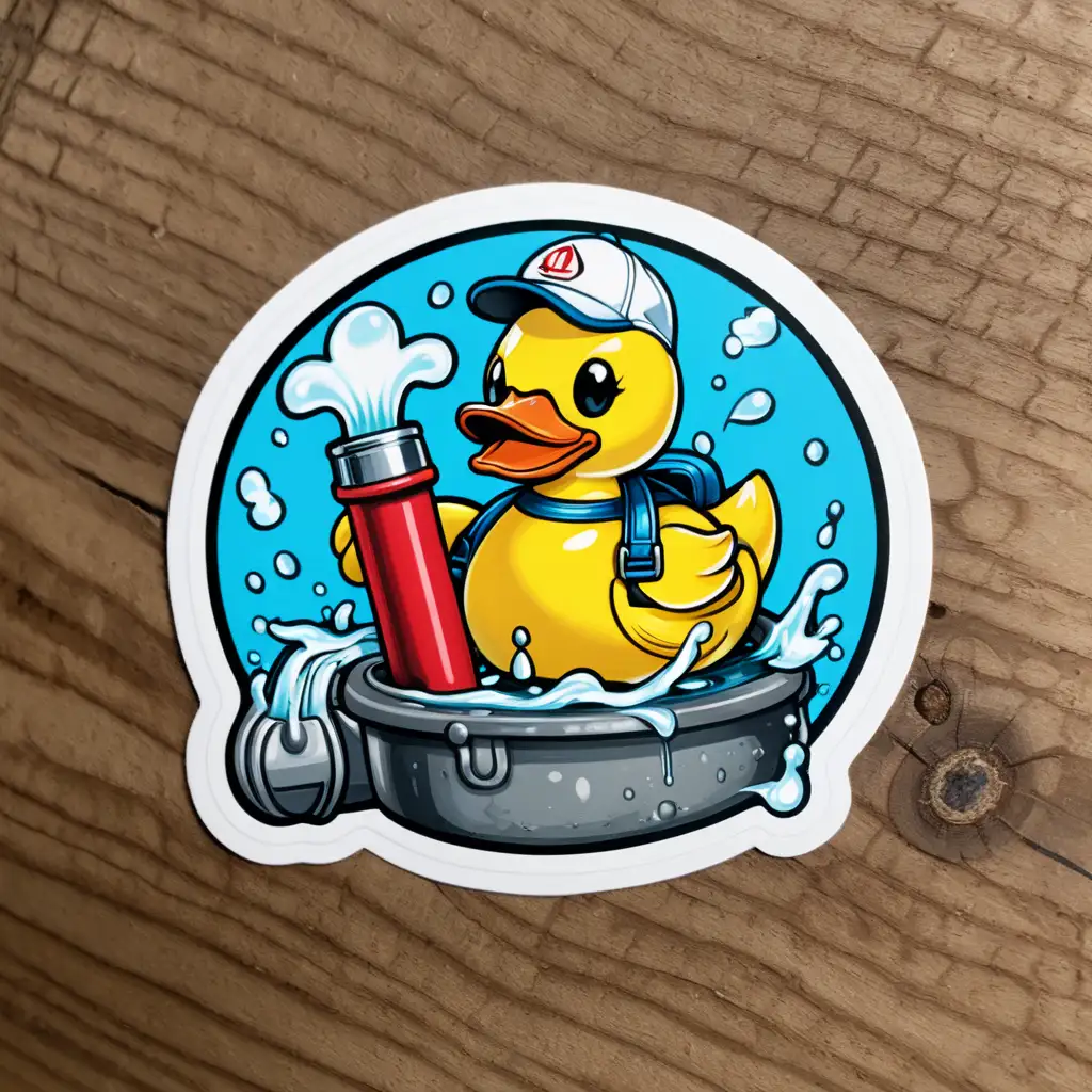 Rubber Duck Plumber Sticker Design for Fun and Functionality