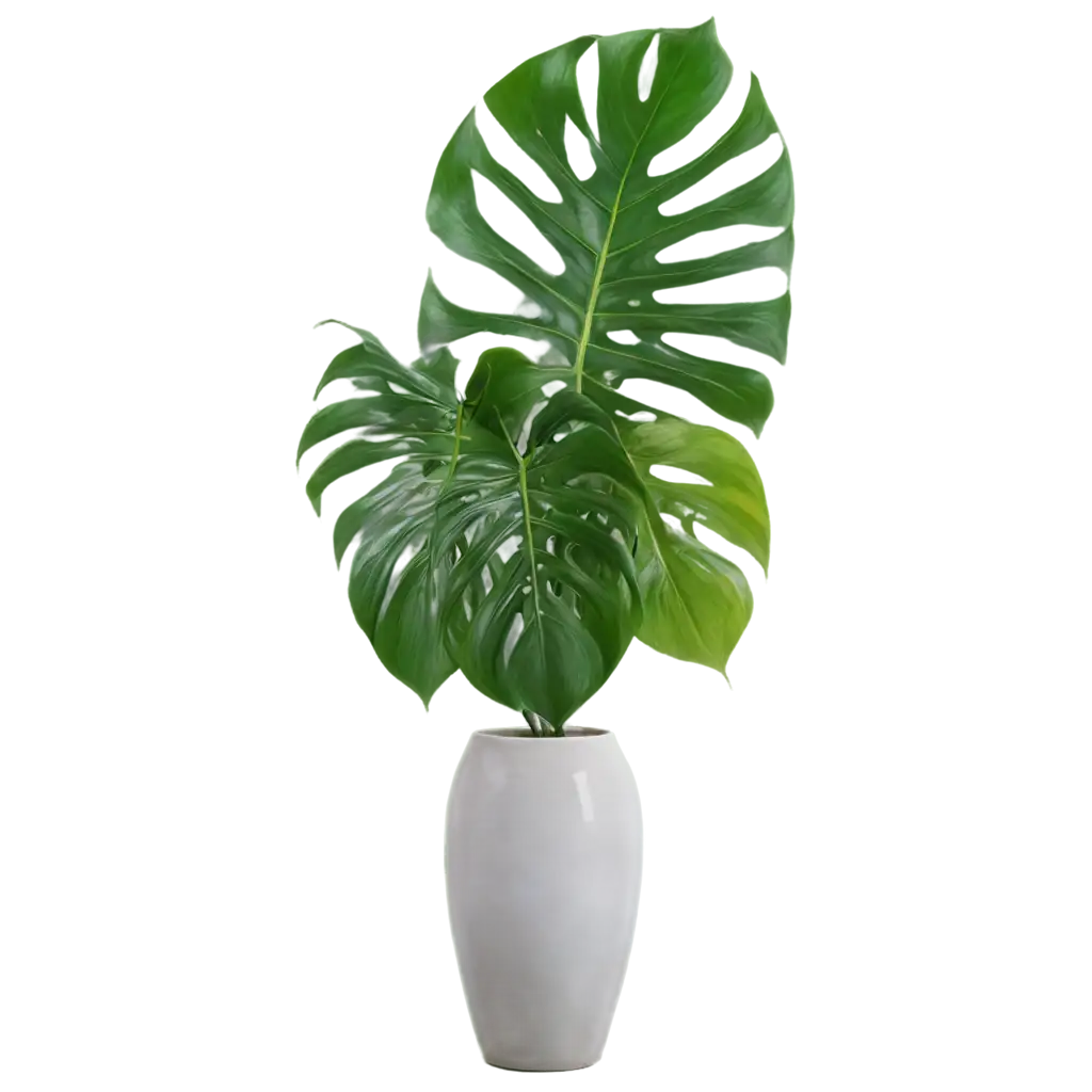 monstera with vase