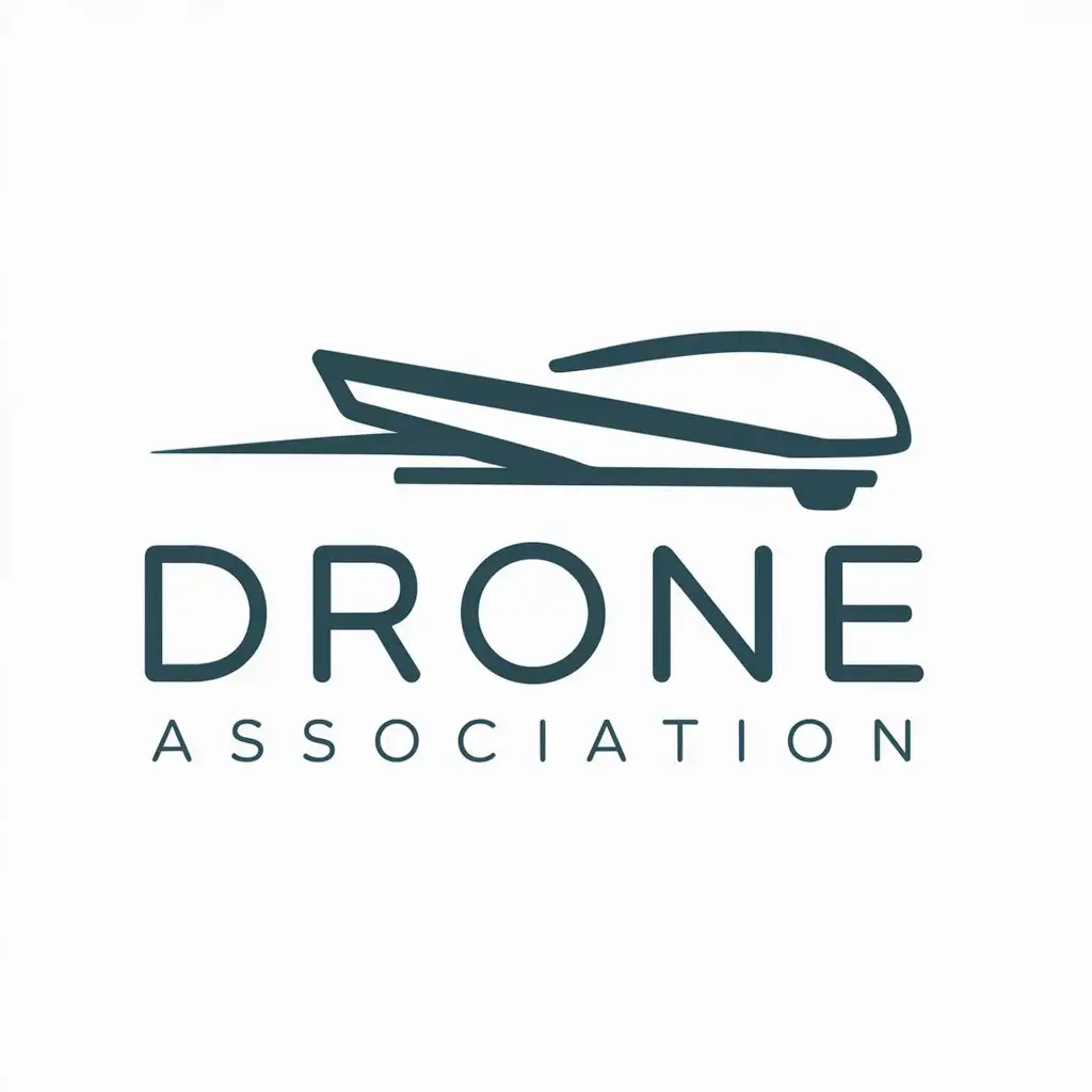 a logo design,with the text "drone association", main symbol:aeronautical vehicle,Minimalistic,be used in Technology industry,clear background