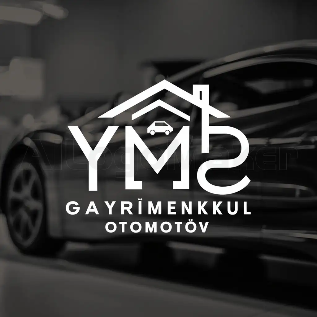 a logo design,with the text "YMÇ", main symbol:GAYRİMENKUL OTOMOTİV,Moderate,be used in Real Estate industry,clear background