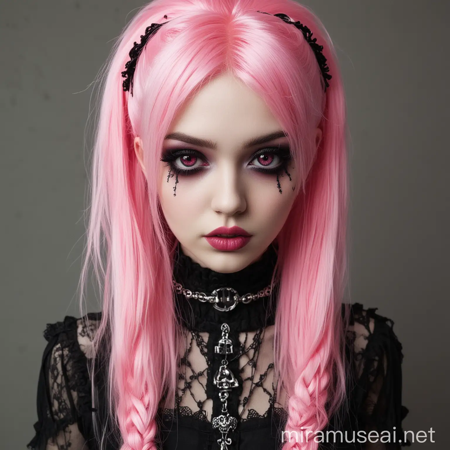 Goth girl, make it pink themed