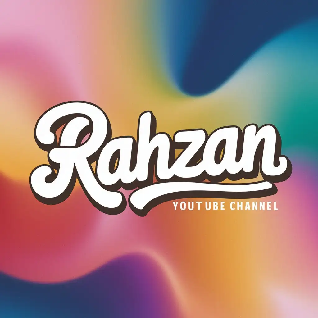 i want a logo for name "RAHZAN" and its for youtube channel .its about hobby and facts. its should be friendly and funny