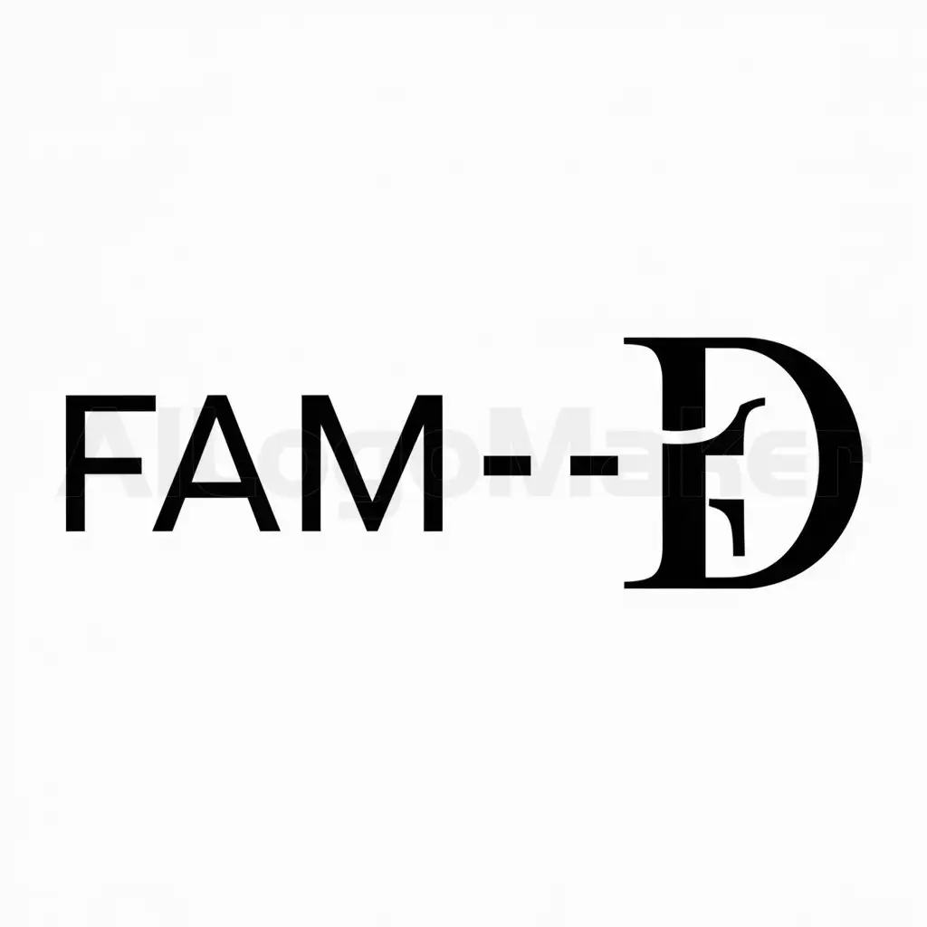 a logo design,with the text "fam-D", main symbol:fashion & makeup-design,Moderate,be used in makup industry,clear background