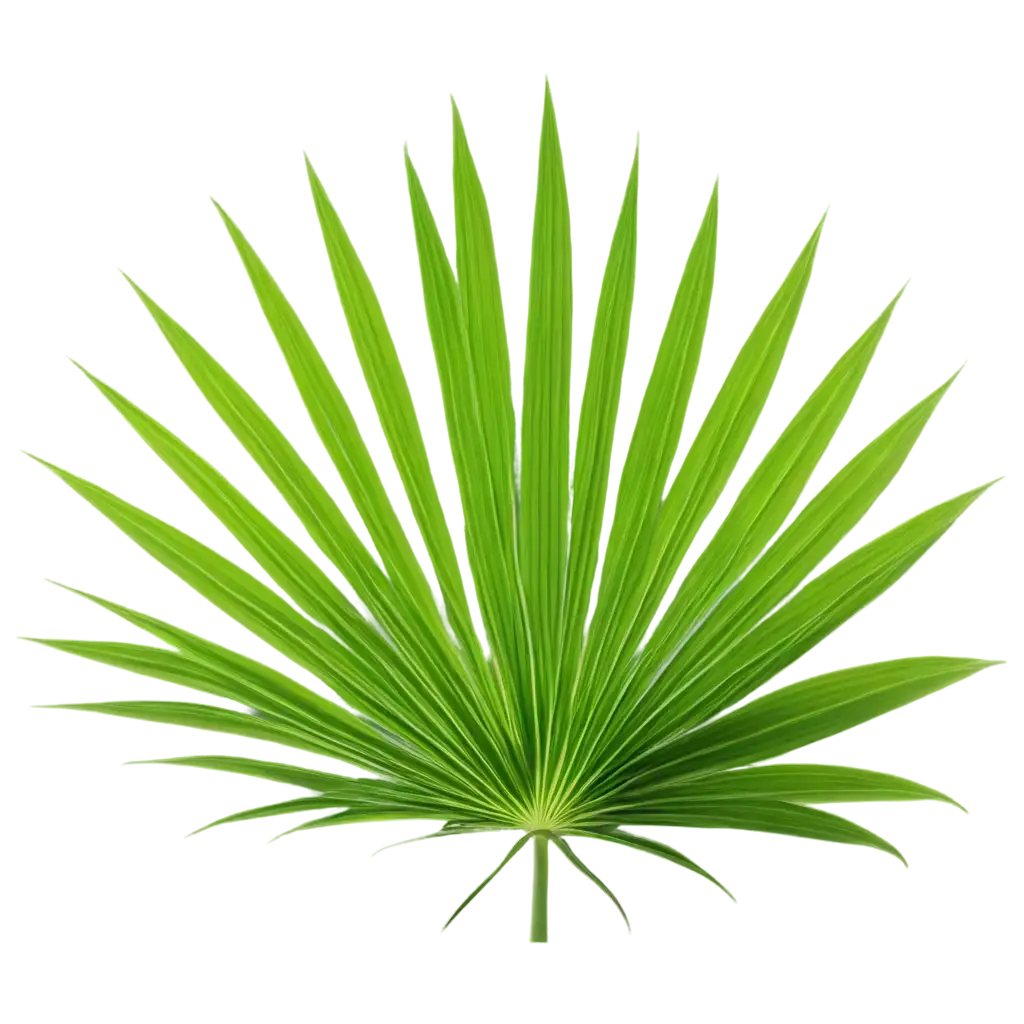 green palm leaves