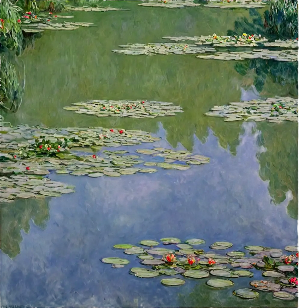 the water lily pond by claude monet
