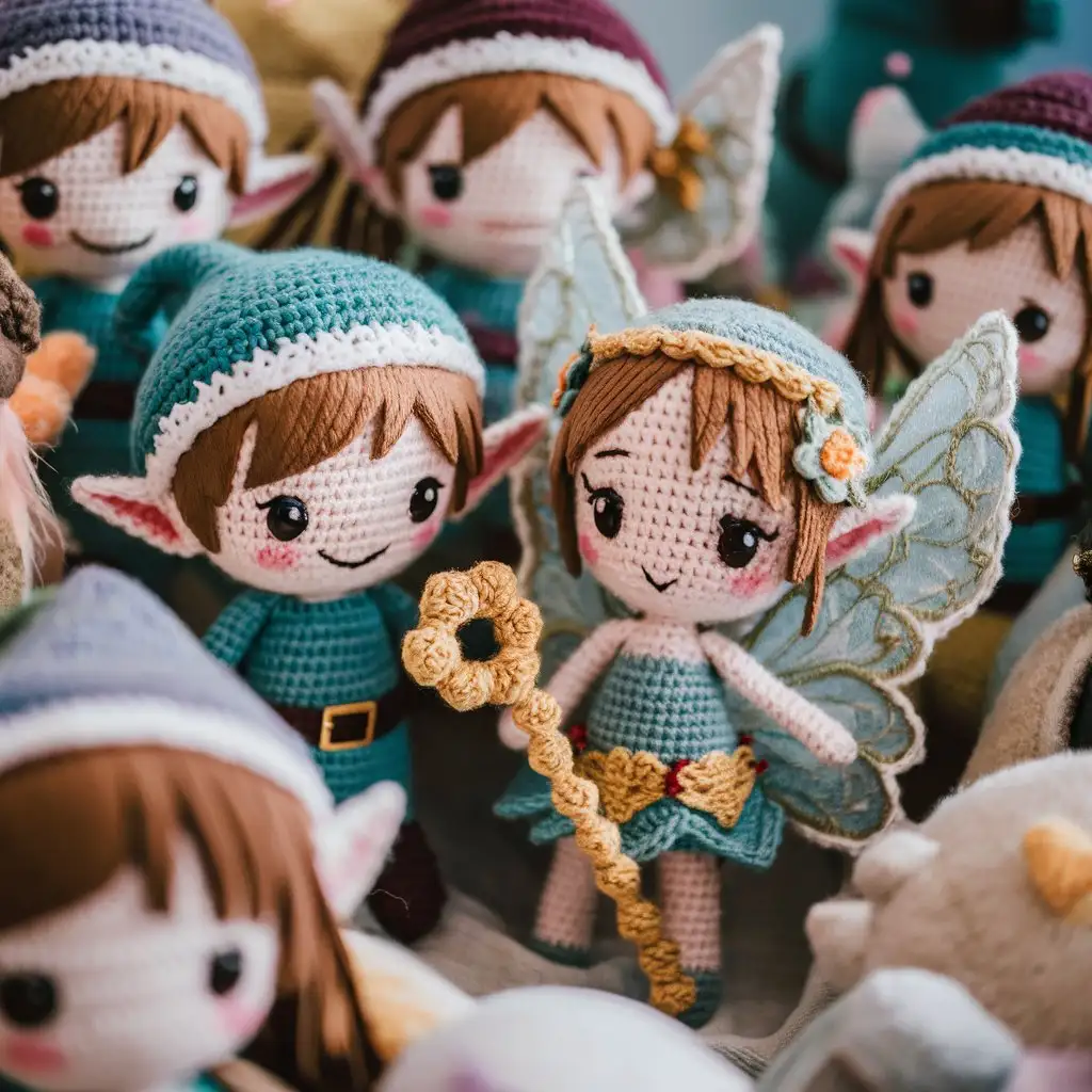 Elf fairy Crochet Plushies (anime style)