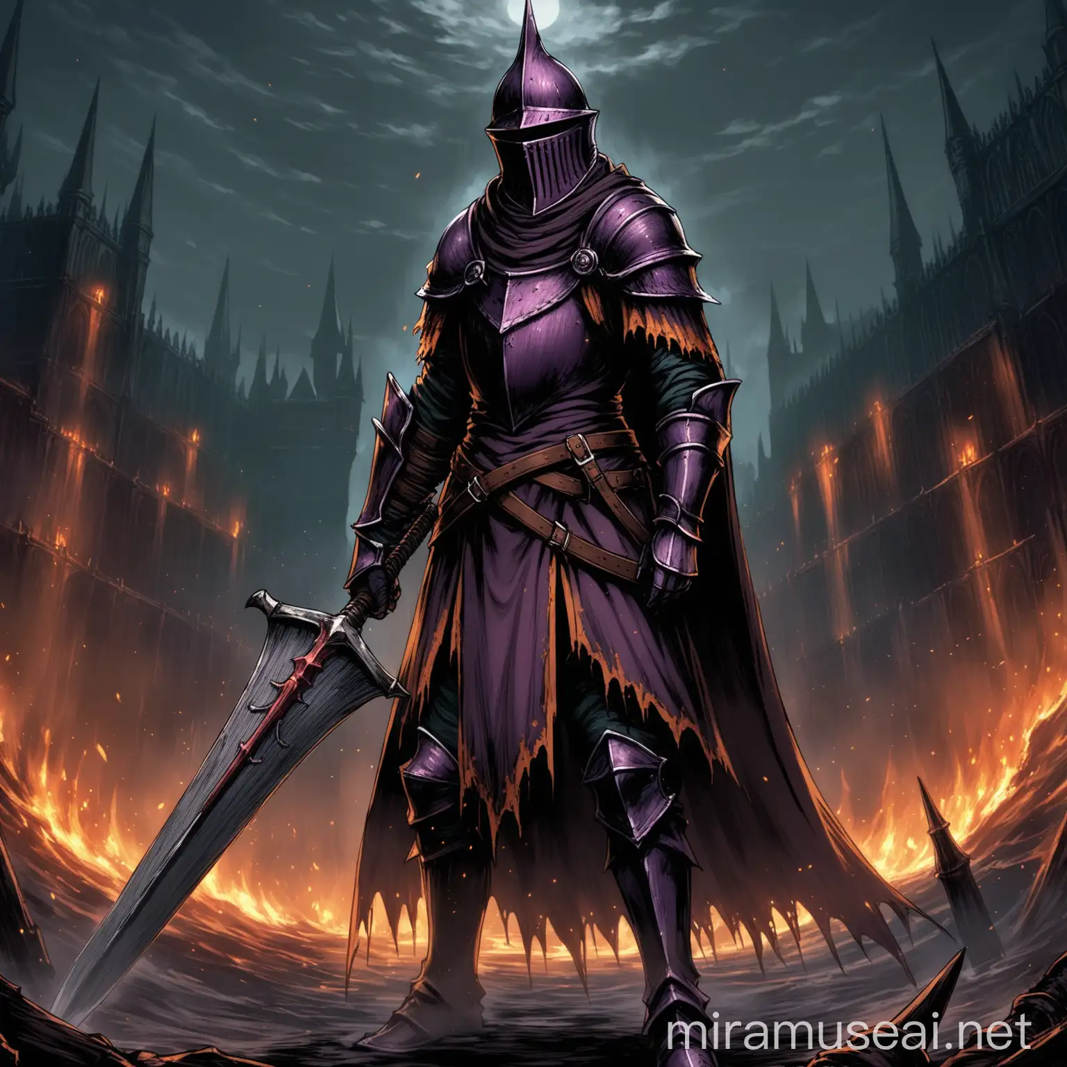 Fierce Abyss Watchers Engaged in Battle Dark Souls 3 Art