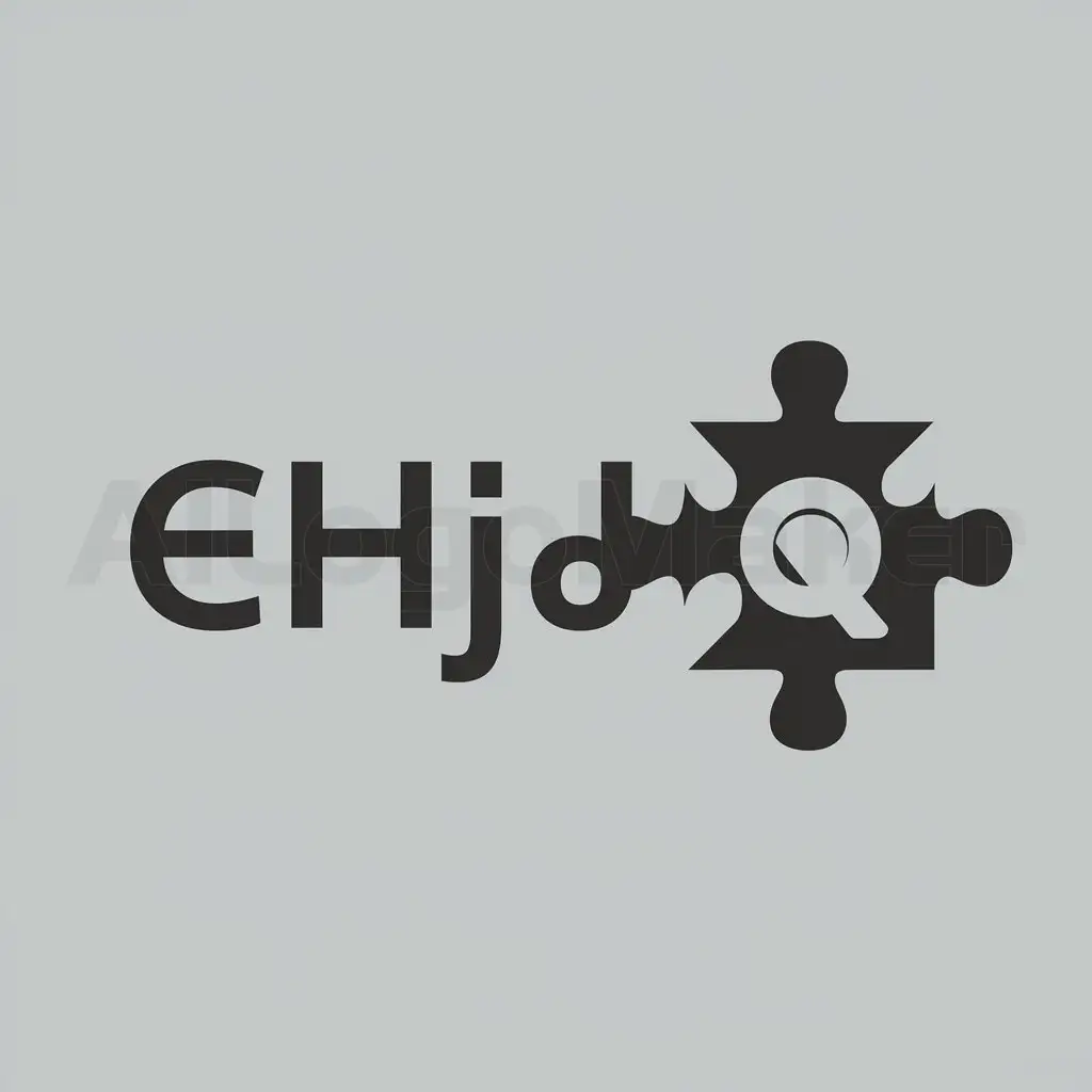 Logo-Design-For-EHJQ-PuzzleThemed-Symbol-on-Moderate-Clear-Background
