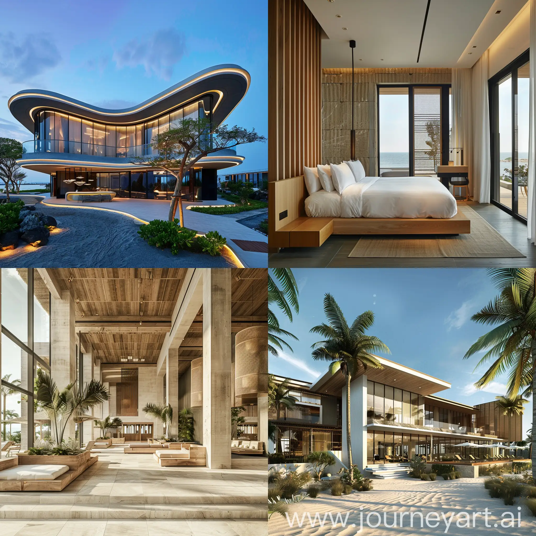 modern form for beach hotel design