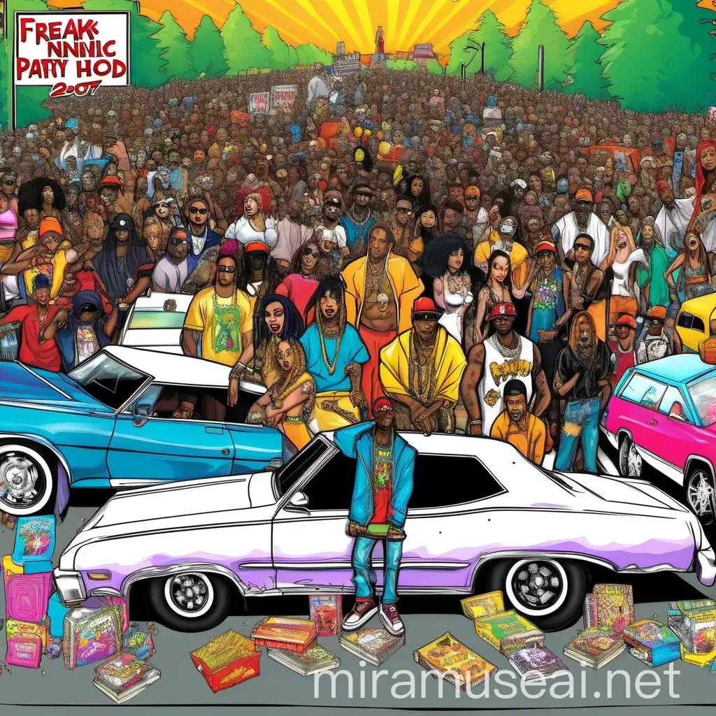 Hip Hop Freaknic Party with Flashy Cars West Coast 2017 Album Cover