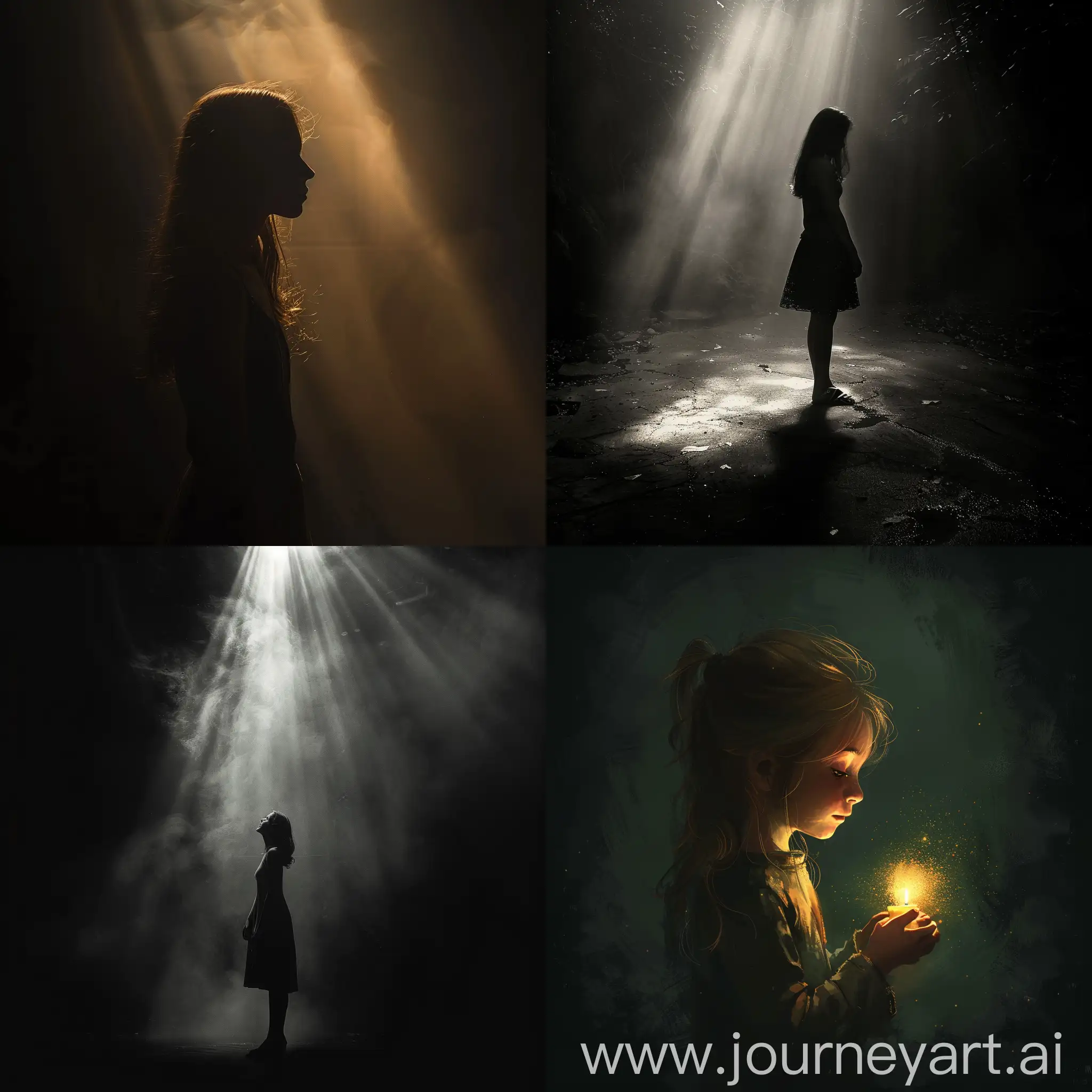 Hopeful-Girl-Emerging-from-Darkness-AI-Generated-Artwork