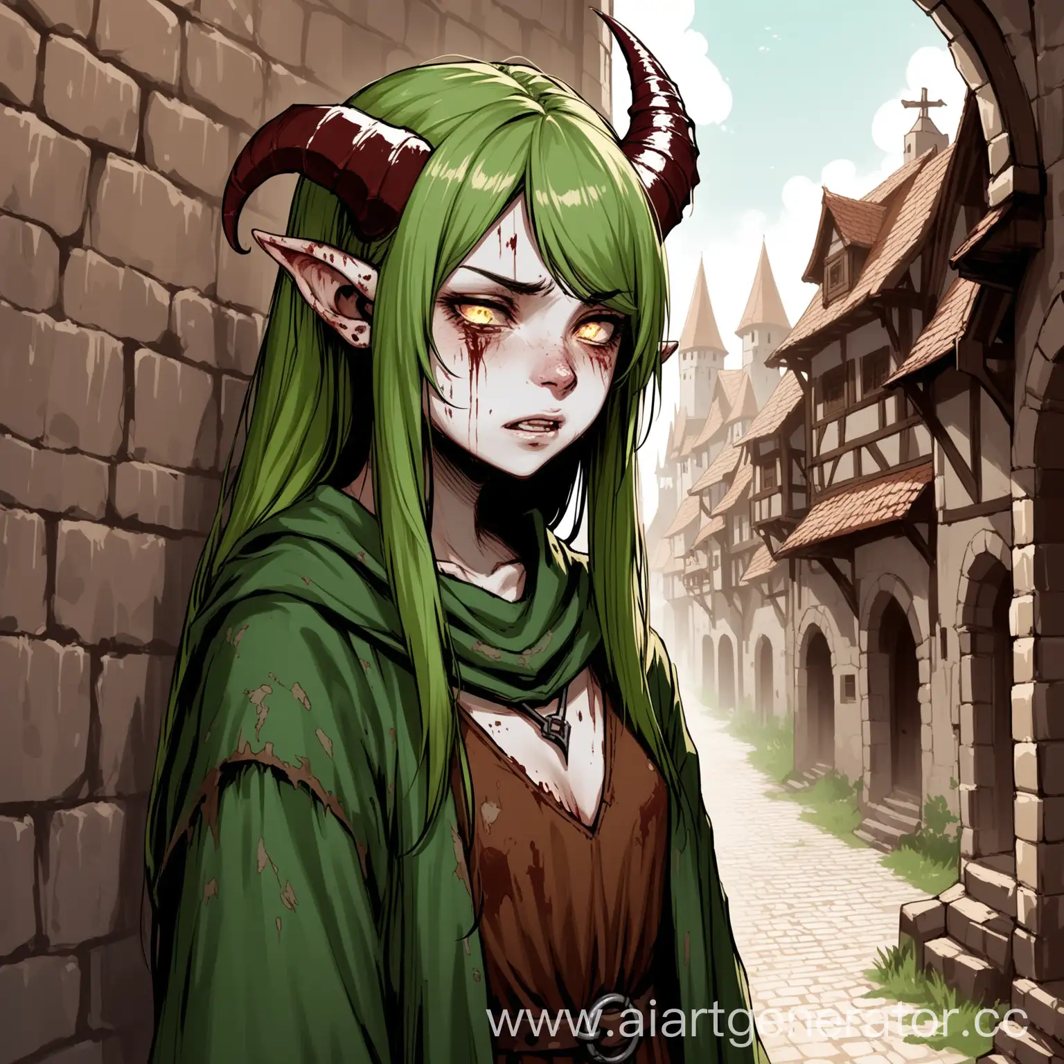 Frightened-Teenage-Tiefling-Slave-Girl-in-a-Medieval-City