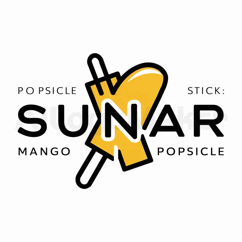 LOGO-Design-For-SUNAR-Vibrant-Mango-Popsicles-on-a-Clean-Background