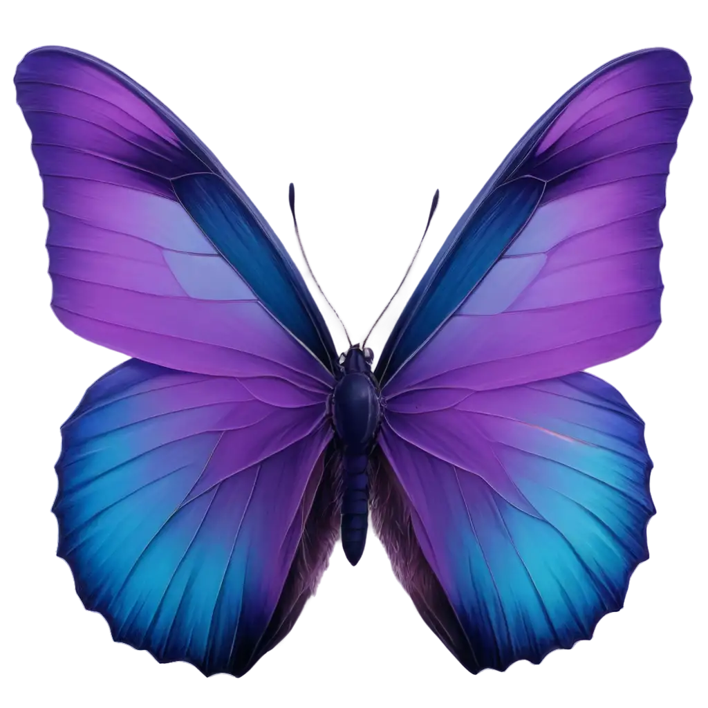 mariposa azul con morado
