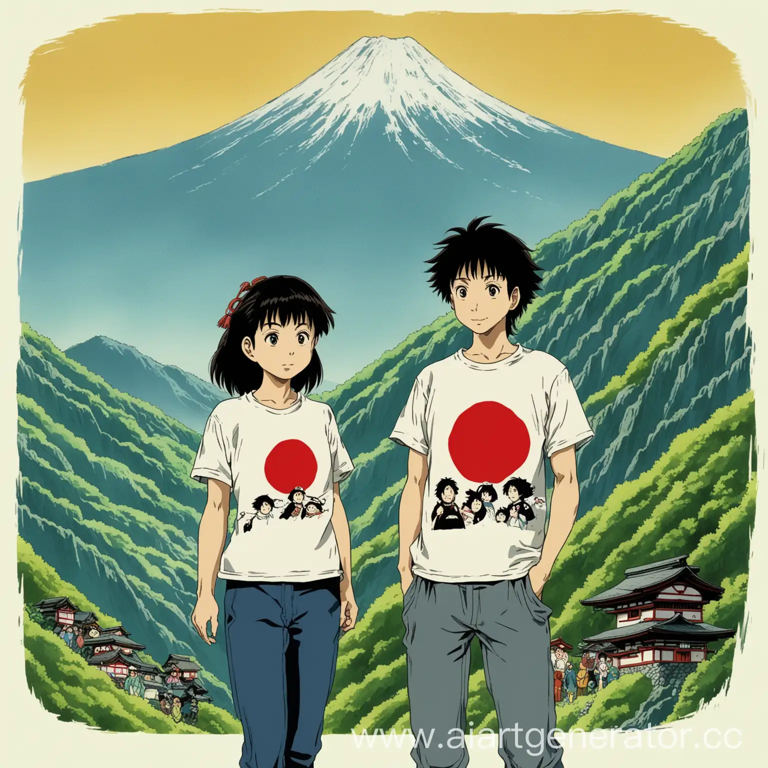 Japanese-Mountain-Trekking-Studio-Ghibli-Inspired-Anime-TShirt-Design