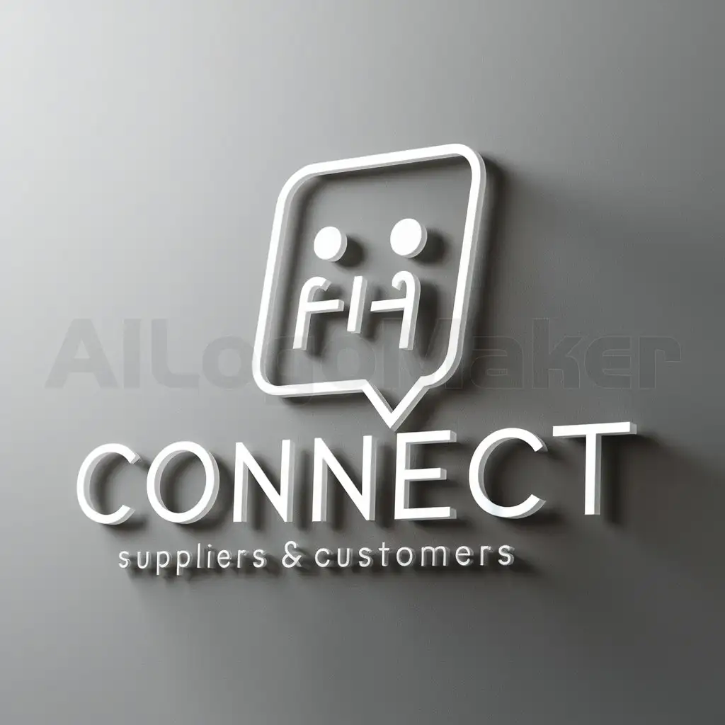 a logo design,with the text "Connect", main symbol:mobile application that will allow to put in touch suppliers and customers,Moderate,clear background