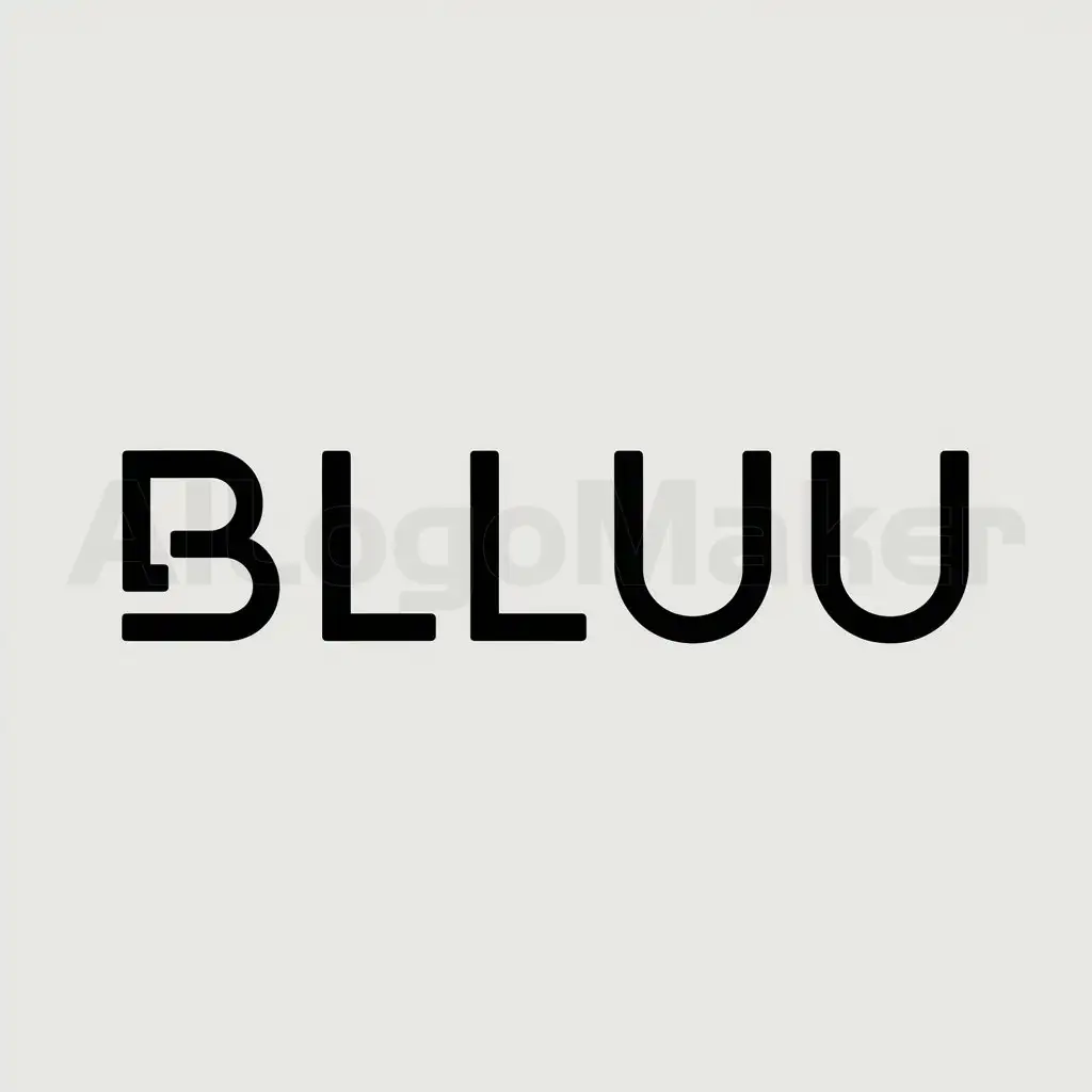 a logo design,with the text "BLLUU", main symbol:B,Moderate,clear background
