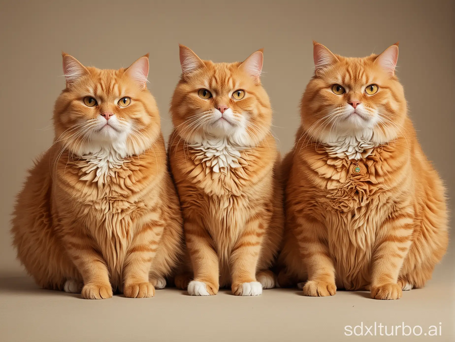 拟人的两只猫 大胖橘
