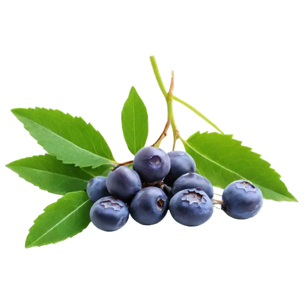 Vibrant-Forest-Berries-Bilberries-with-Leaflets-HighQuality-PNG-Image-for-Natural-Delight