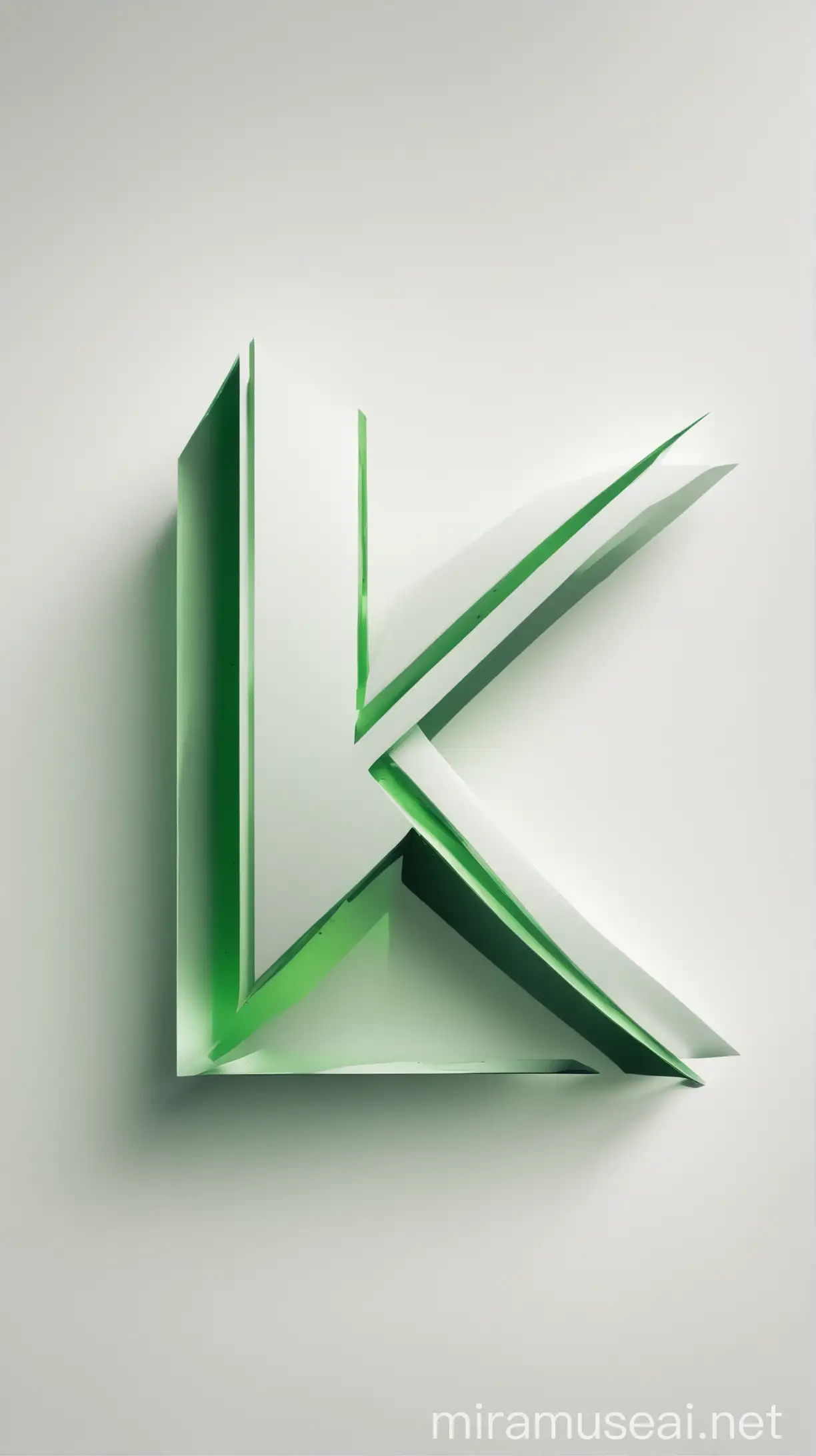 Cyber green logo "K" on white background